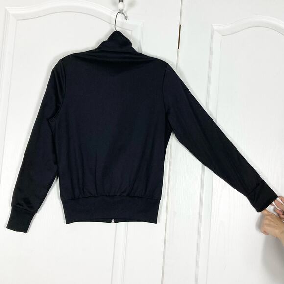 NWOT ADIDAS Track Jacket UK 8/US 4 Black”Firebird”White-Stripes Classic Original - Picture 3 of 10